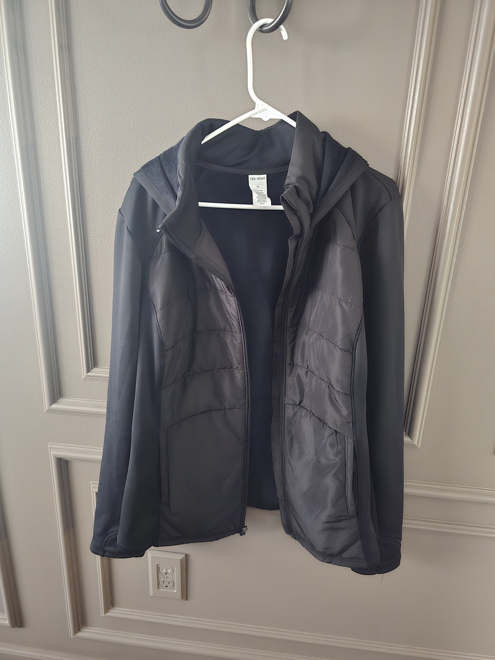 Womens Tek gear Black Quilted Hooded Puffer Jacket